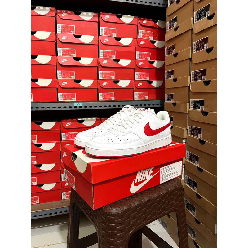 DISKON GEDE Nike Court Vision White University Red ORIGINAL RESMI STORE