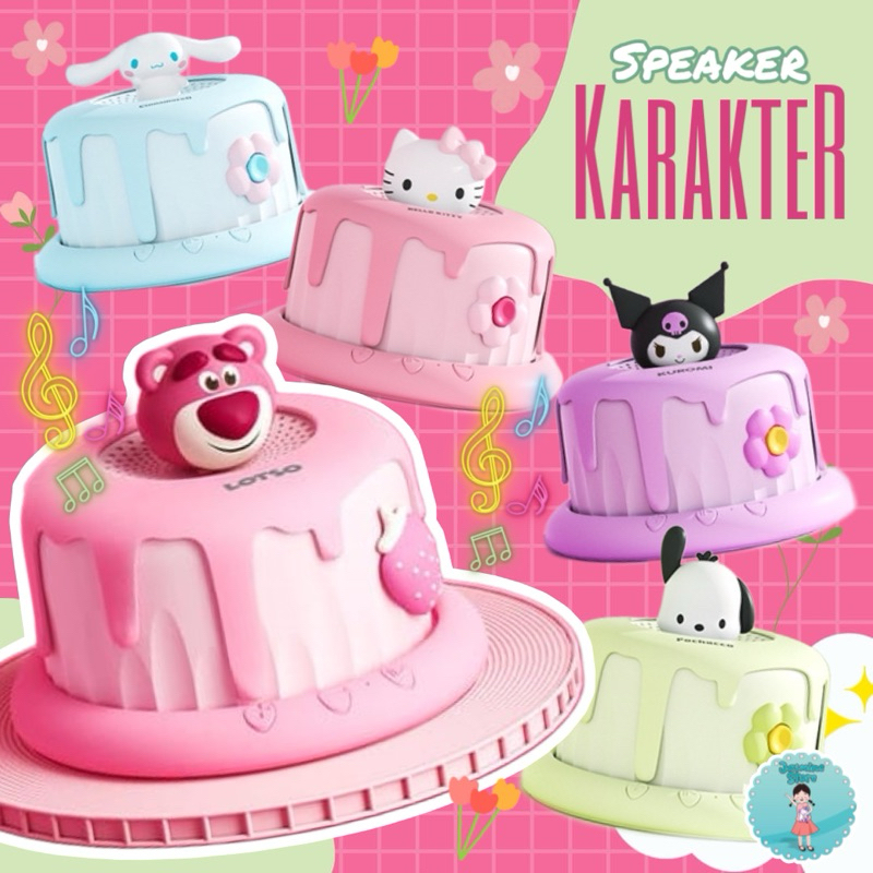 Speaker Bluetooth Sanrio Cake/Speaker Bluetooth/Speaker Kuromi/Speaker Cinnamon/Speaker Kue Tart Lot