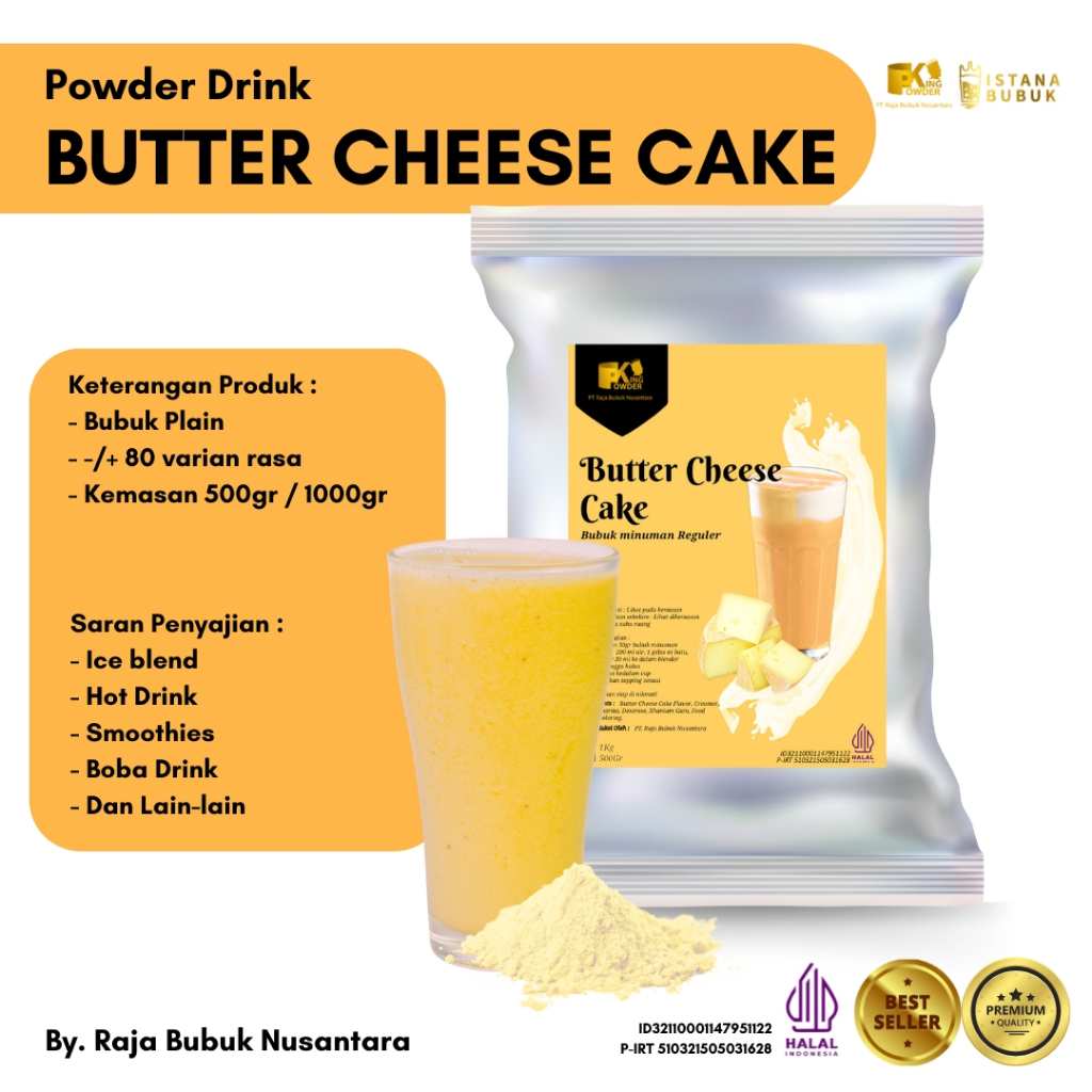 

Bubuk Minuman King Powder Rasa Butter Chesee Cake