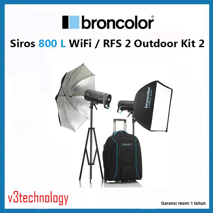 Broncolor Siros 800 L WiFi / RFS 2 Outdoor Kit 2 - Studio Lighting Siros 800L