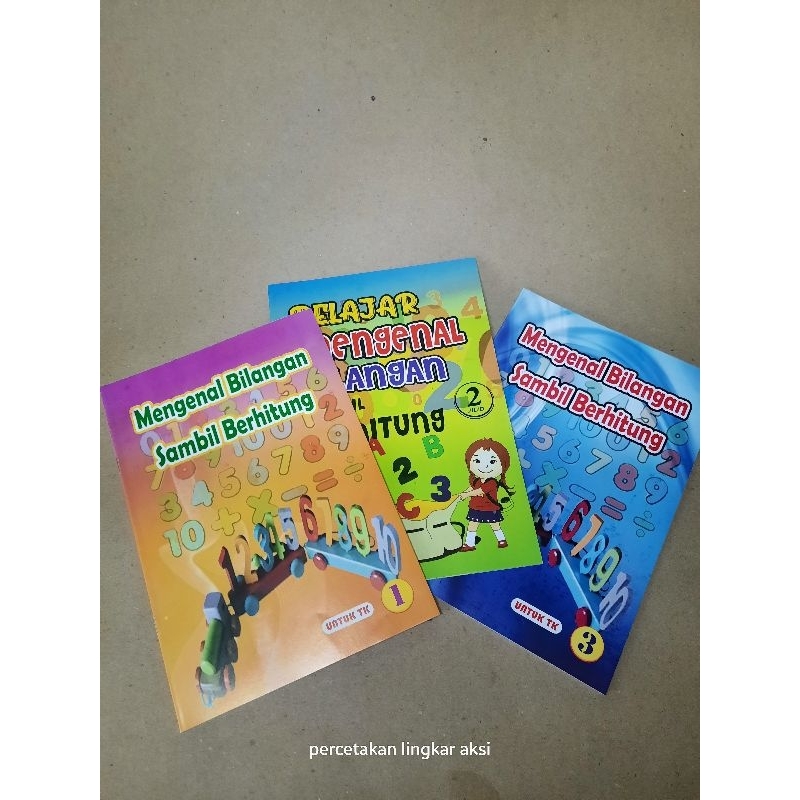 

buku belajar mengenal bilangan sambil berhitung / buku tk / buku sekolah / berhitung