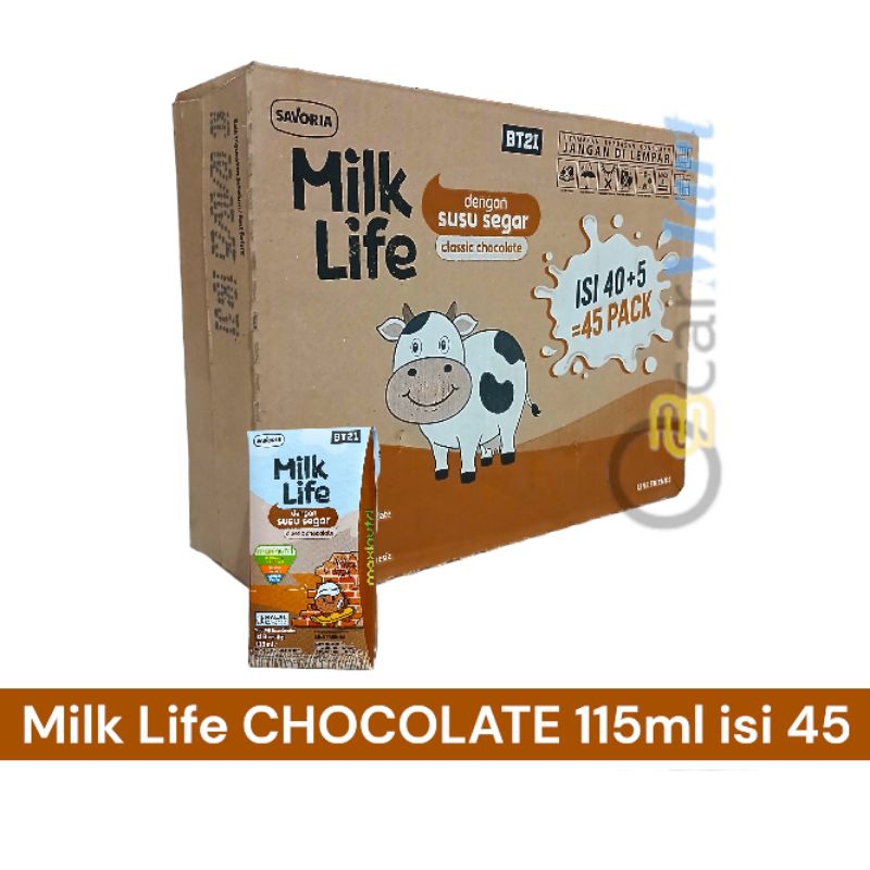 

Susu MILK LIFE 115ml 1 Dus isi 45 COKELAT GSVmart