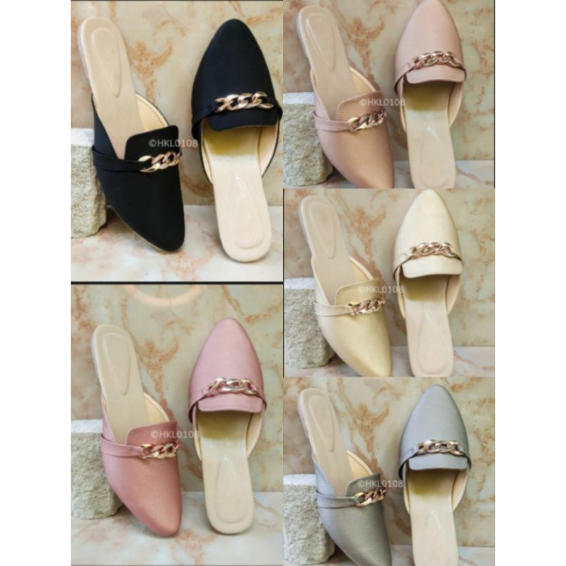 SANDAL SELOP WANITA SANDAL MULES SANDAL SELOP TERBARU WANITA KONDANGAN  Sandal selop FLAT