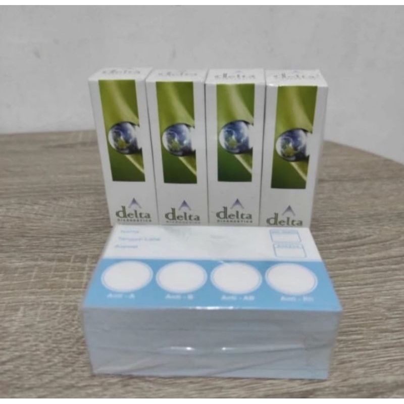 Test Golongan Darah Delta 1 set / tes golongan darah / Reagen Golongan darah + kartu