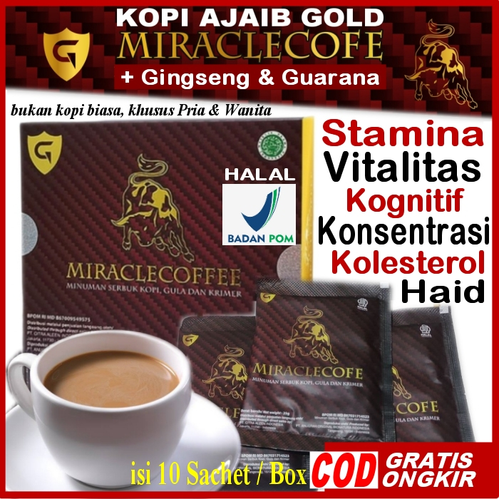 Kopi Stamina KOPI MIRACLE GOLD BPOM HALAL MIRACLECOFE kopi ajaib premium Energi Booster Stamina Kons