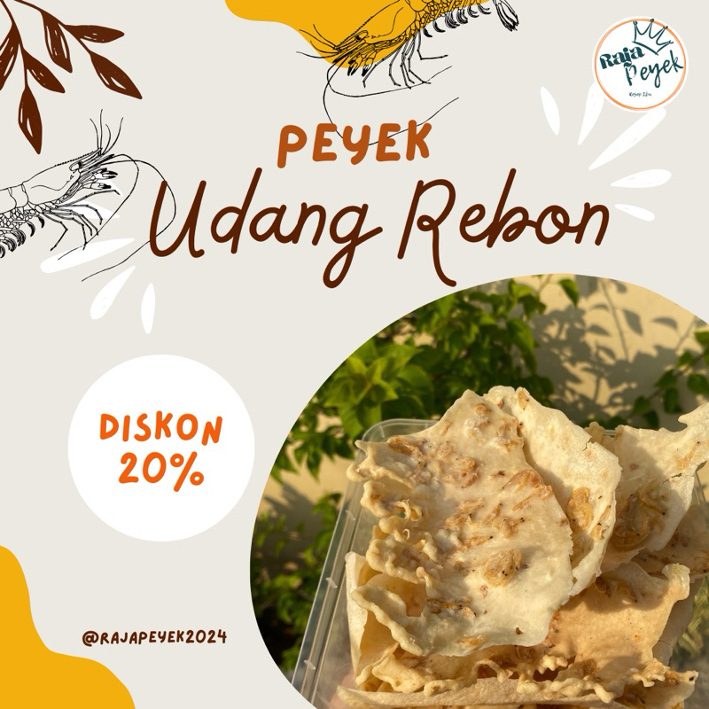 

Raja peyek - peyek rempeyek udang rebon berat 300gr