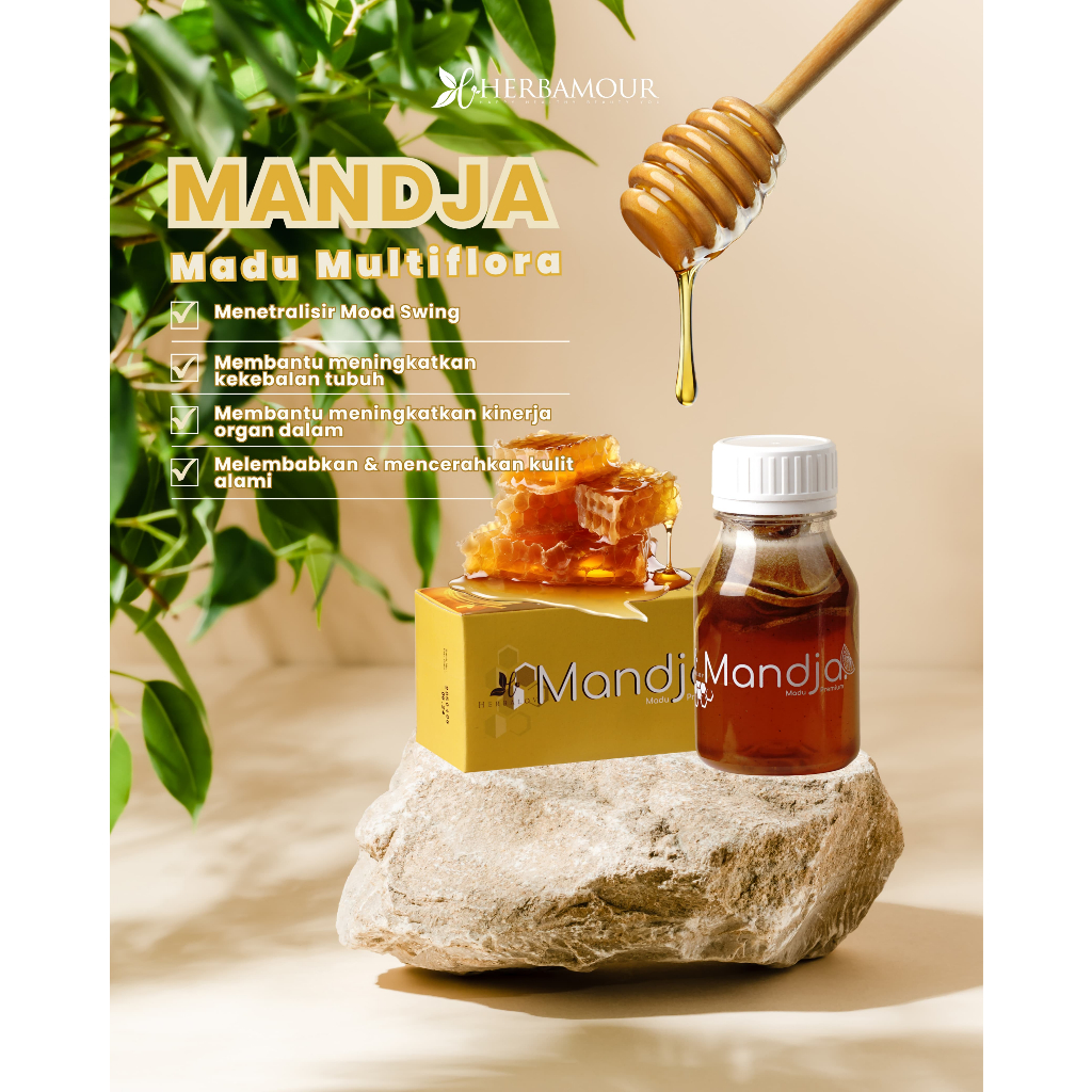 

MANDJA Madu Sehat Multiflora Super Murni + Dried Lemon Alami 100% Asli Daya Tahan Tubuh Kesehatan