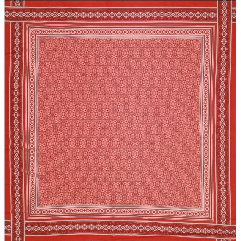 Hijab jilbab segiempat motif putih merah cabe voal premium lacercut