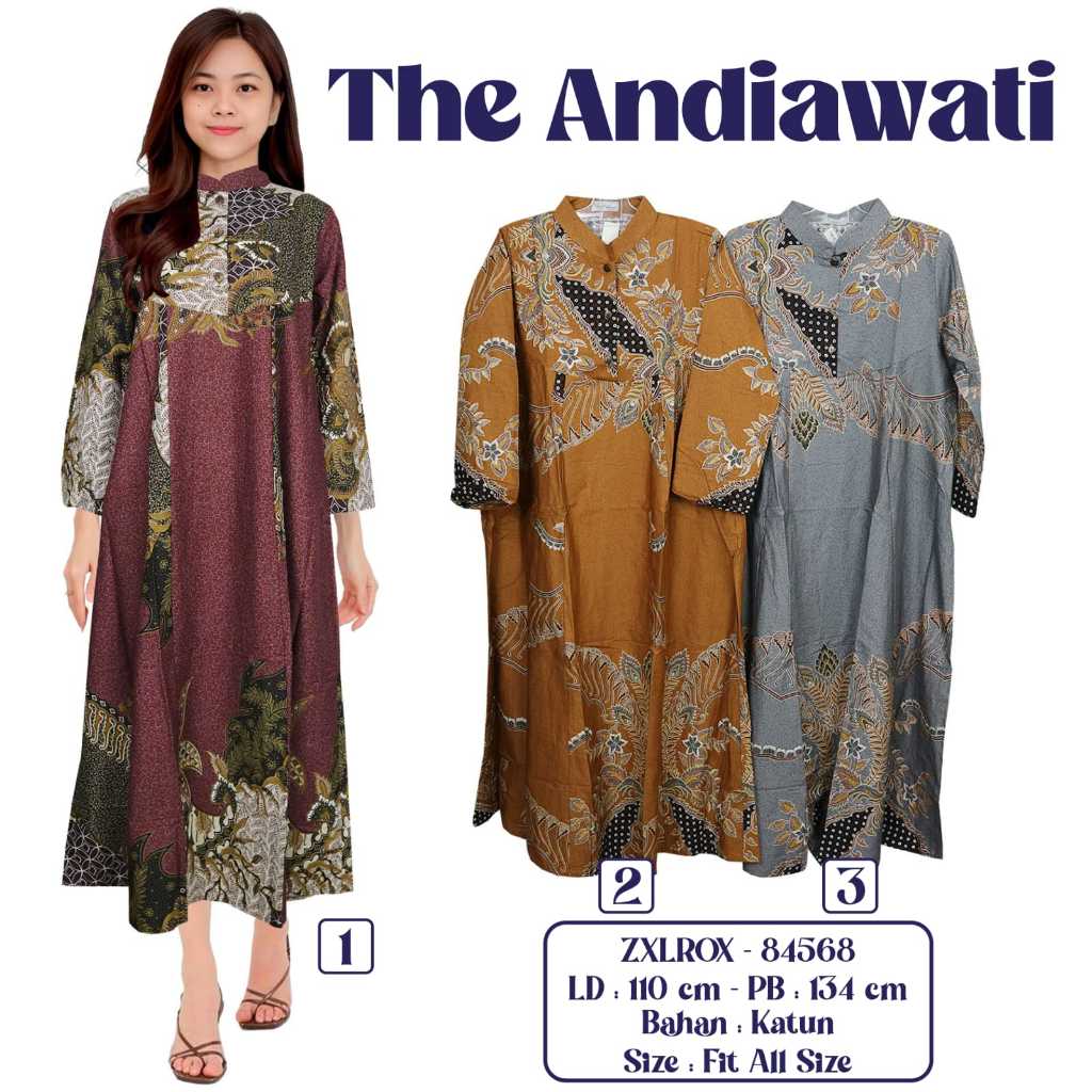 ABAYA BATIK WANITA ABAYA SANTUNG LENGAN PANJANG RIA BATIK SOLO