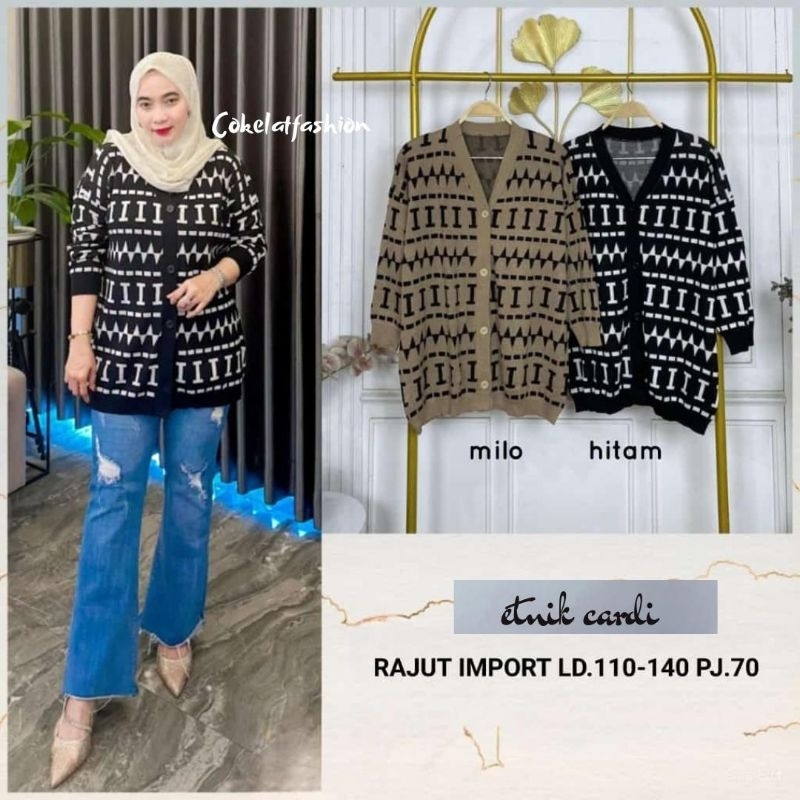 CARDIGAN RAJUT WANITA JUMBO/ETNIK/CARDIGAN WANITA RAJUT IMPORT JUMBO LD 140 CM FIT XXXXL