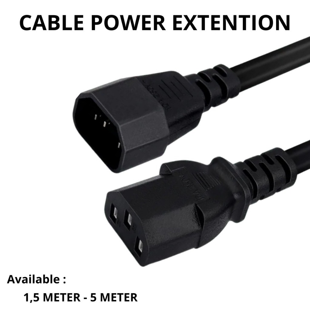 KABEL POWER PC KE MONITOR / Kabel Power Extension Tebal Bagus