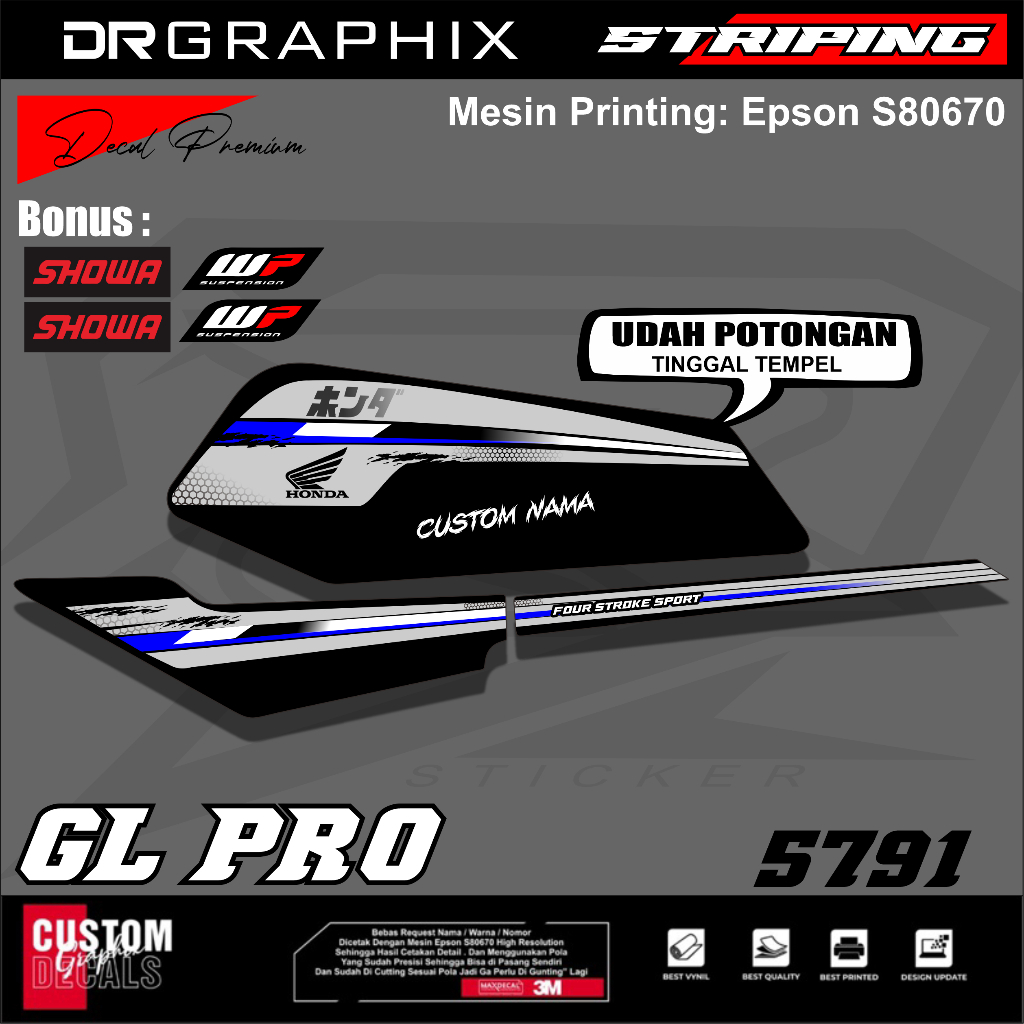 Striping GL herex variasi GL PRO GL MAX terbaru keren simpel - Striping GL variasi batik GL terbaru