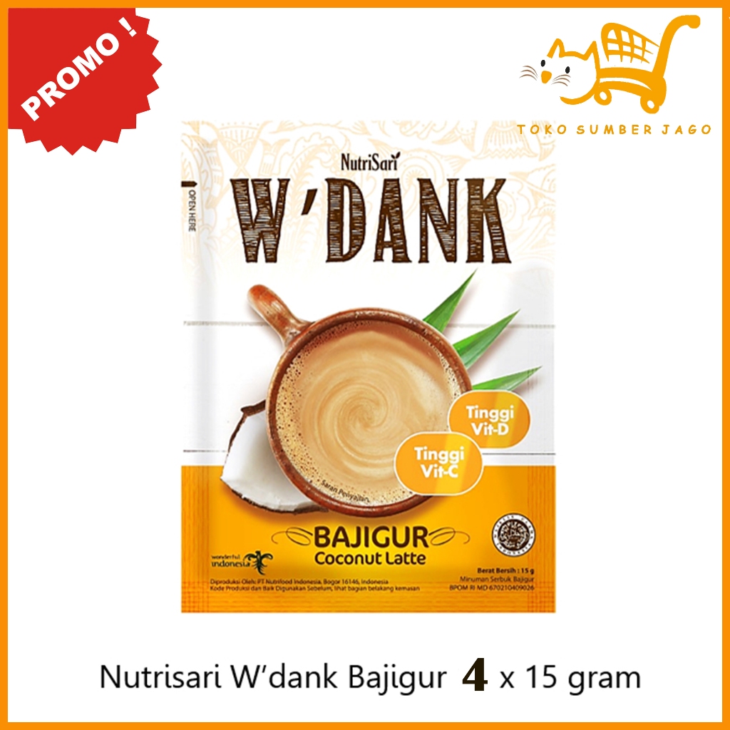 

Nutrisari Wdank Coconut Latte Bajigur 4Sachets x 15gr