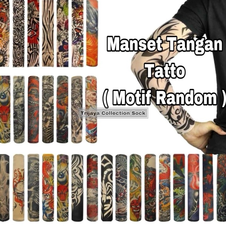 Manset Tangan Tatto  Sarung Lengan Motif Tato Pria Dewasa