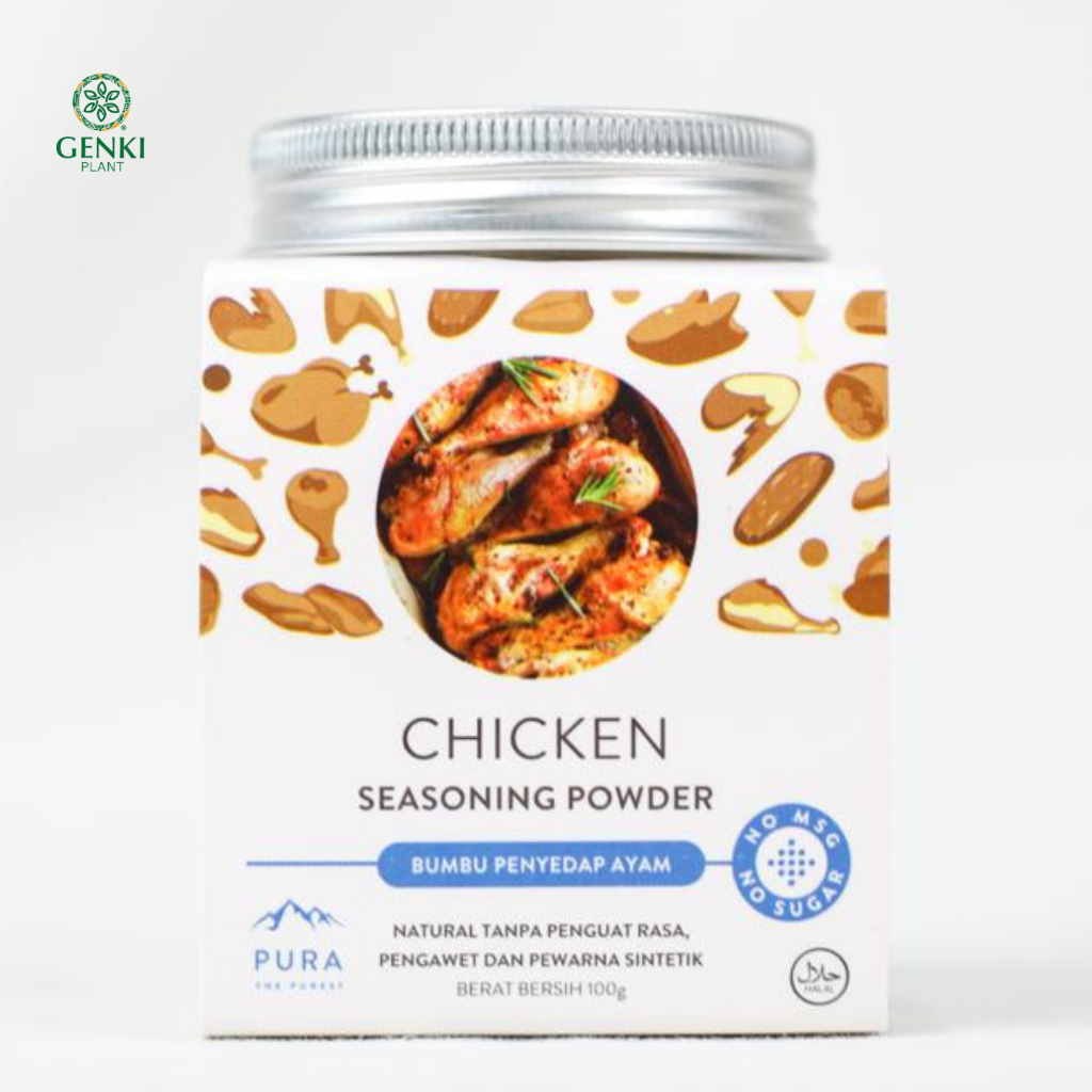 

Pura Chicken Seasoning Powder / Bumbu Penyedap Non MSG Ayam Kampung - 100 GRAM