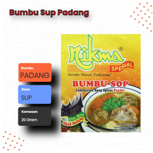 

Bumbu Sup Padang Nikma Bumbu Instan Sop Padang