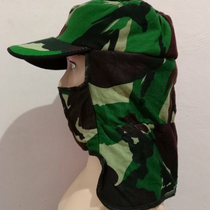Topi Pancing Jepang Masker Motif Army Loreng