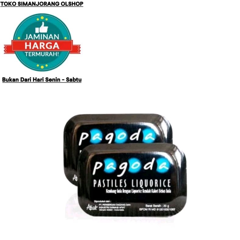 

Sugar Free Permen Pagoda Pastiles Liquorice 20gr