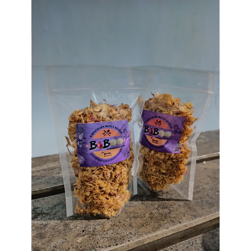 

Bawang goreng premium BABOO dari LOOEN.co kemasan standing pouch 100gr