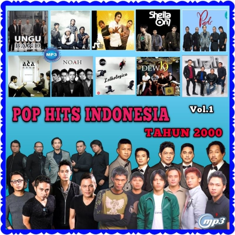 KASET MP3 CAMPURAN 10 BAND INDONESIA 200 LAGU-LAGU DEWA 19-LAGU SHEILA ON7-LAGU PADI-LAGU ADA BAND-L