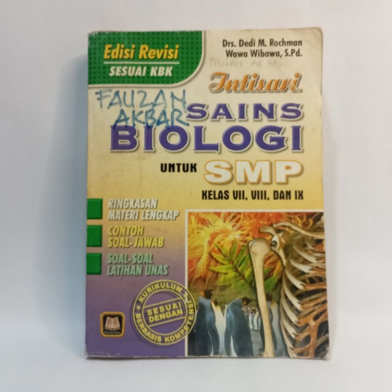 Buku inti/ rangkuman sains biologi untuk smp kelas 7,8 dan 9