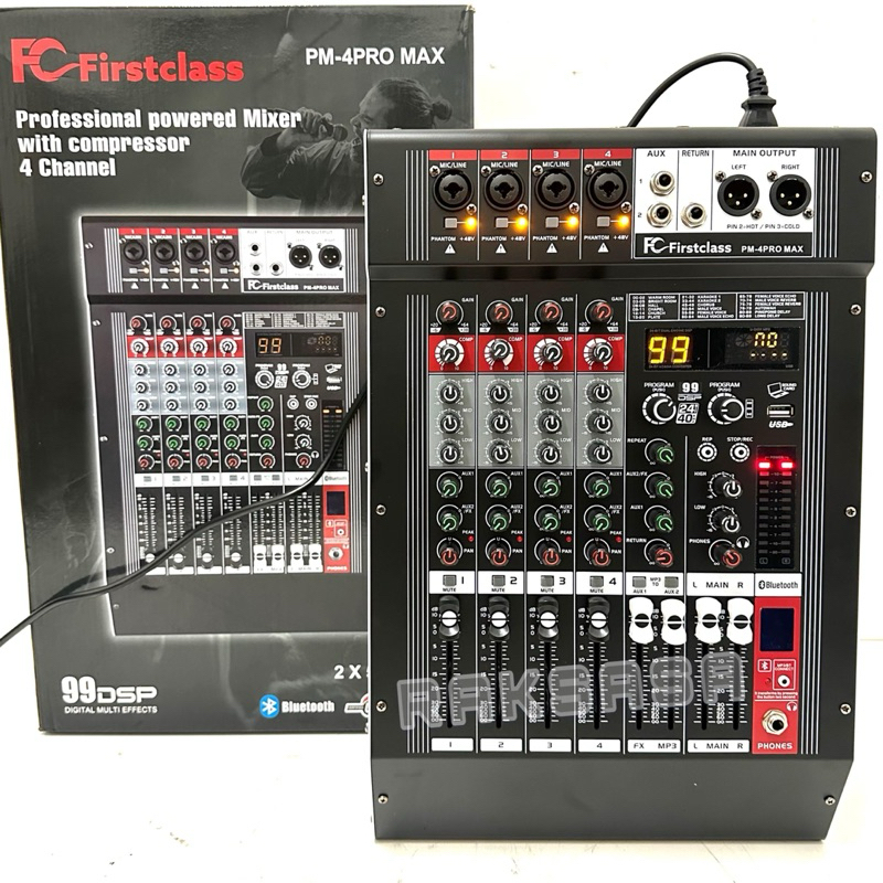 Professional Power Mixer 4 Channel With Compressor Firstclass PM 4PRO MAX pm4 pro PM 4 PRO Max