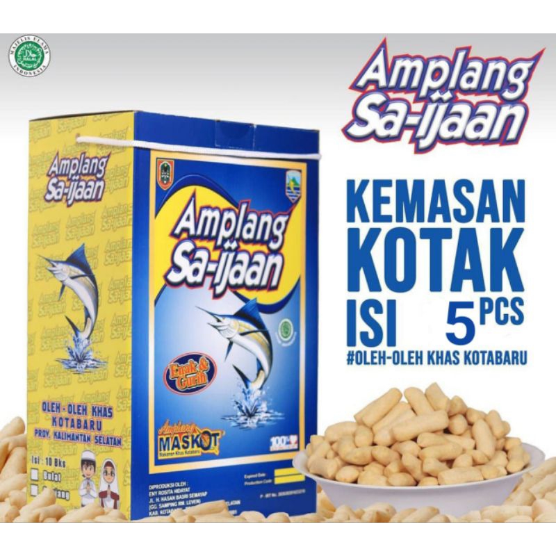 

Amplang Sa-ijaan Khas Kota Baru Kotak Kecil Isi 5 Pcs Kemasan 90gr.