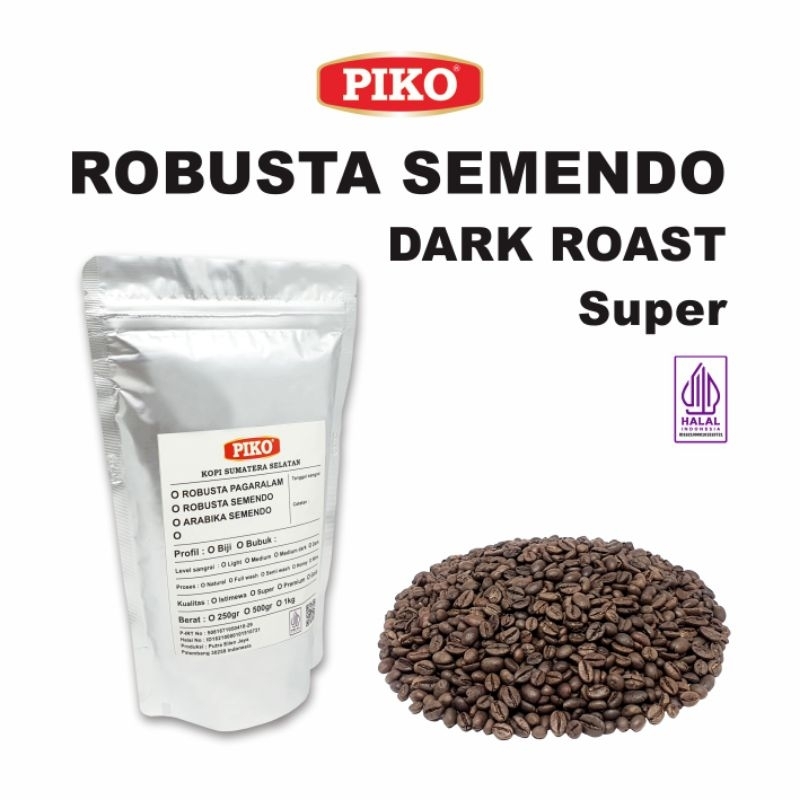 

Kopi Robusta Semendo Dark Roast 250gr Biji Kopi Bubuk