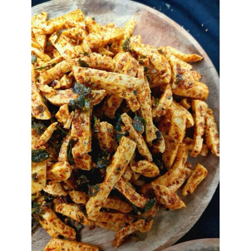 

basreng pedas daun jeruk gurih , Basreng Stik Pedas Kemasan 100 gram