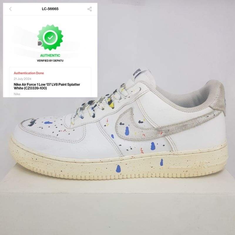 44.5 - Nike Air Force 1 Low 'Paint Splatter' (CZ0339-100)