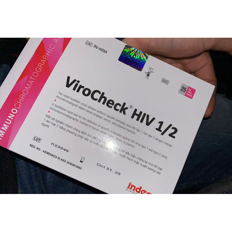 ViroCheck Hiv 1/2 isi 25 test exp 2026