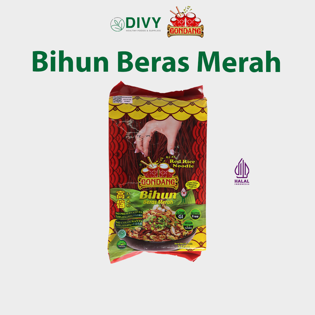 

Bihun Beras Merah Gondang Organik | Real Red Rice Noodle Makanan Mie Sehat