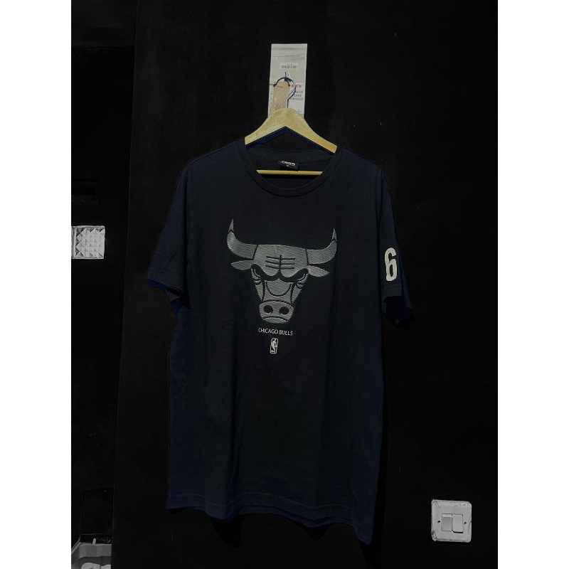 Kaos T-Shirt NBA Chicago Bulls Carbon Original