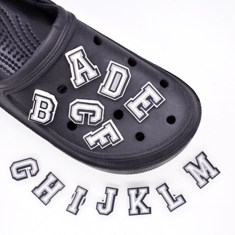 Jibbitz Charms Crocs Pin Sandal Crocs Alphabet Huruf ABCD