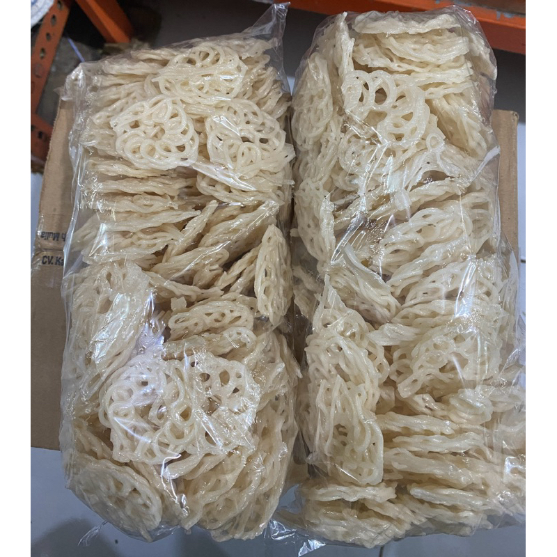 

KERUPUK MAWAR PUTIH KRUPUK RAFAEL SEBLAK 1/2 kg