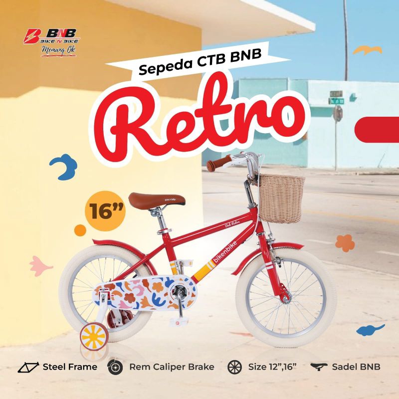Sepeda Anak BNB 16 inch Retro
