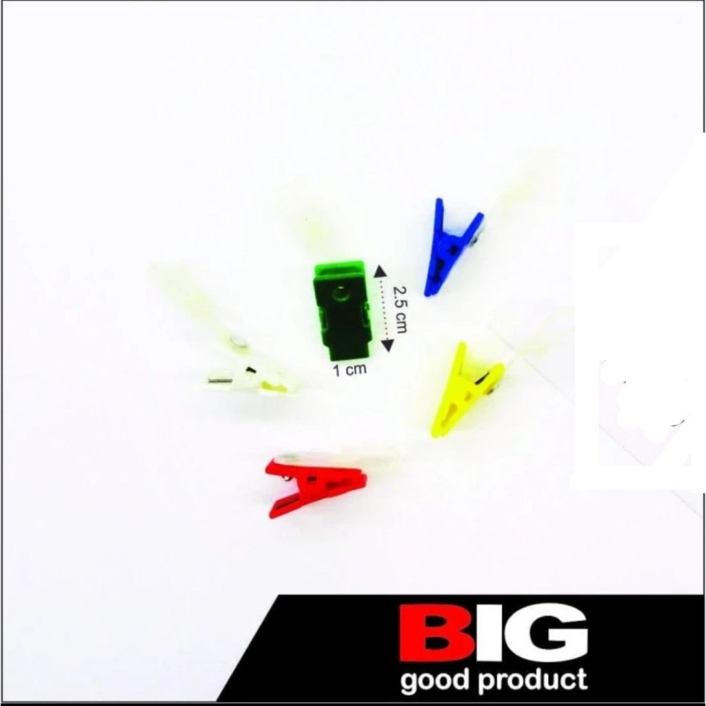 

Jepit Plastik/ kertas Segi Big 4001 warna bervariasi - Hijau