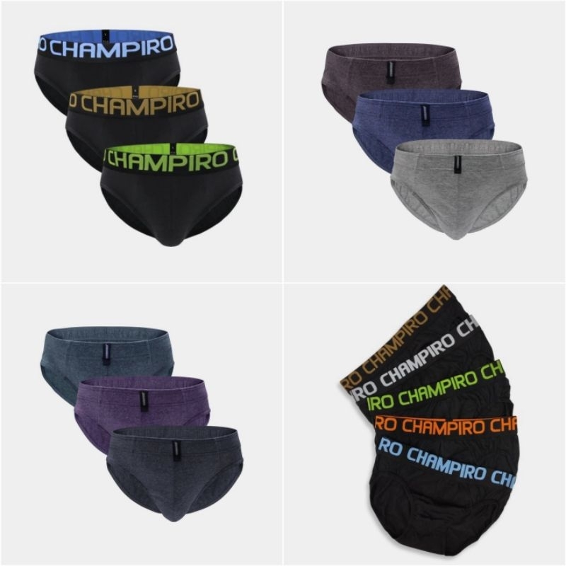 Champiro Celana Dalam Pria isi 3 pcs / Celana Dalam Champiro Blackbold C.03381-C / Celana Dalam Cham