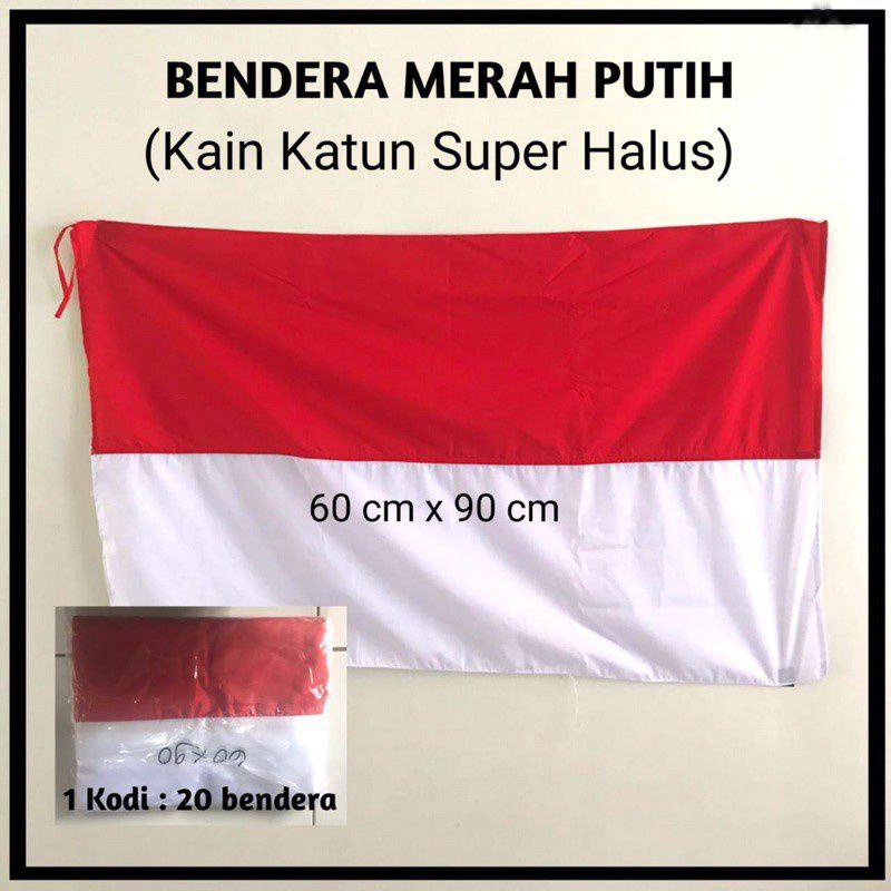 Bendera Merah Putih 60x90 Katun / Bendera Merah Putih Katun / Bendera