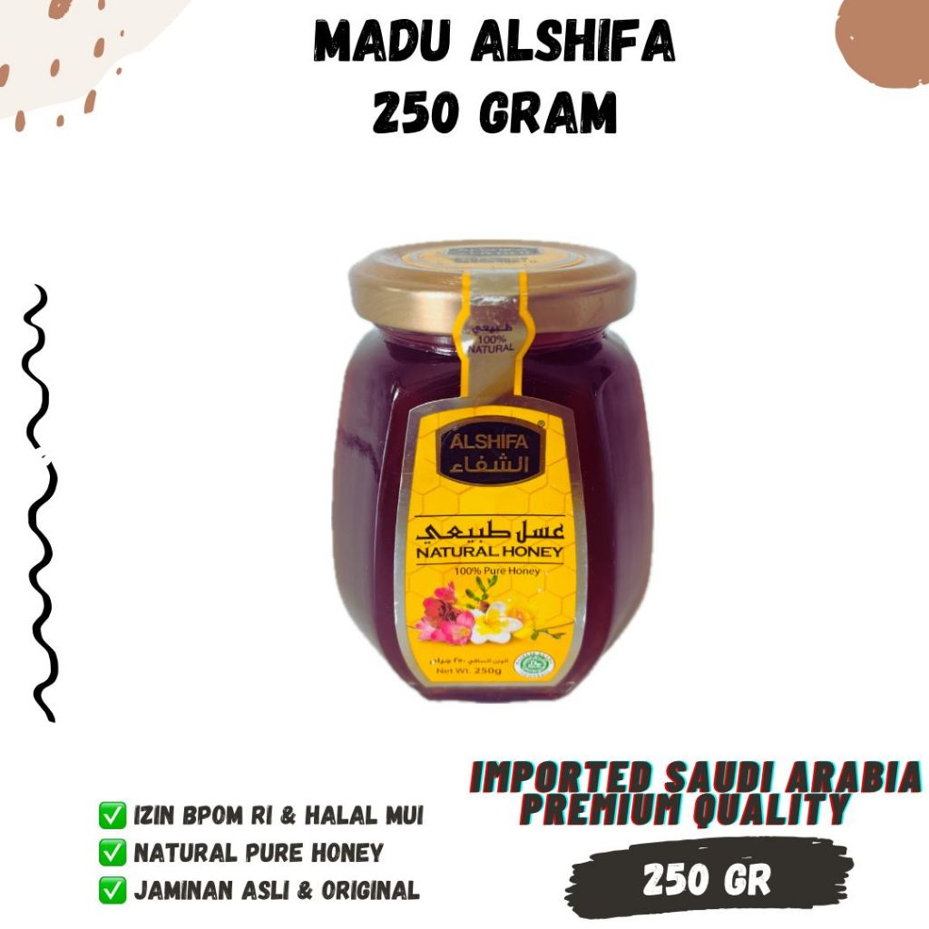 

MADU ALSHIFA 250gr Arab Natural Honey Pure Asli Raw Al-shifa Assifa Alsyifa ashifa alsifa asshifa