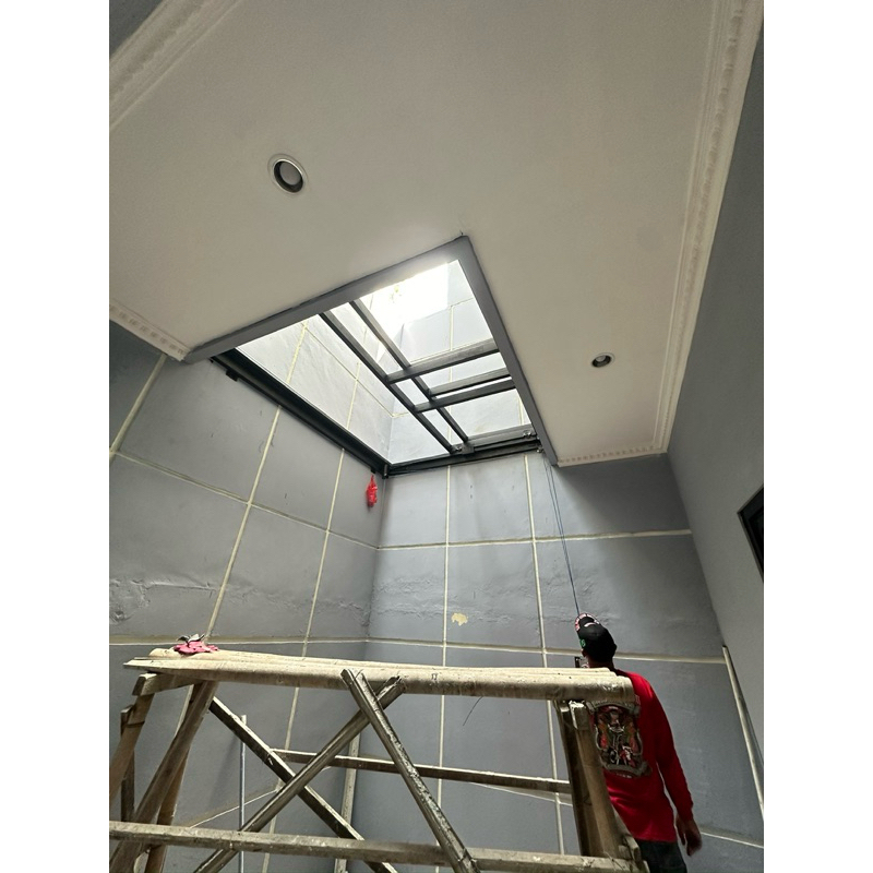 canopy sliding manual + kaca tempered