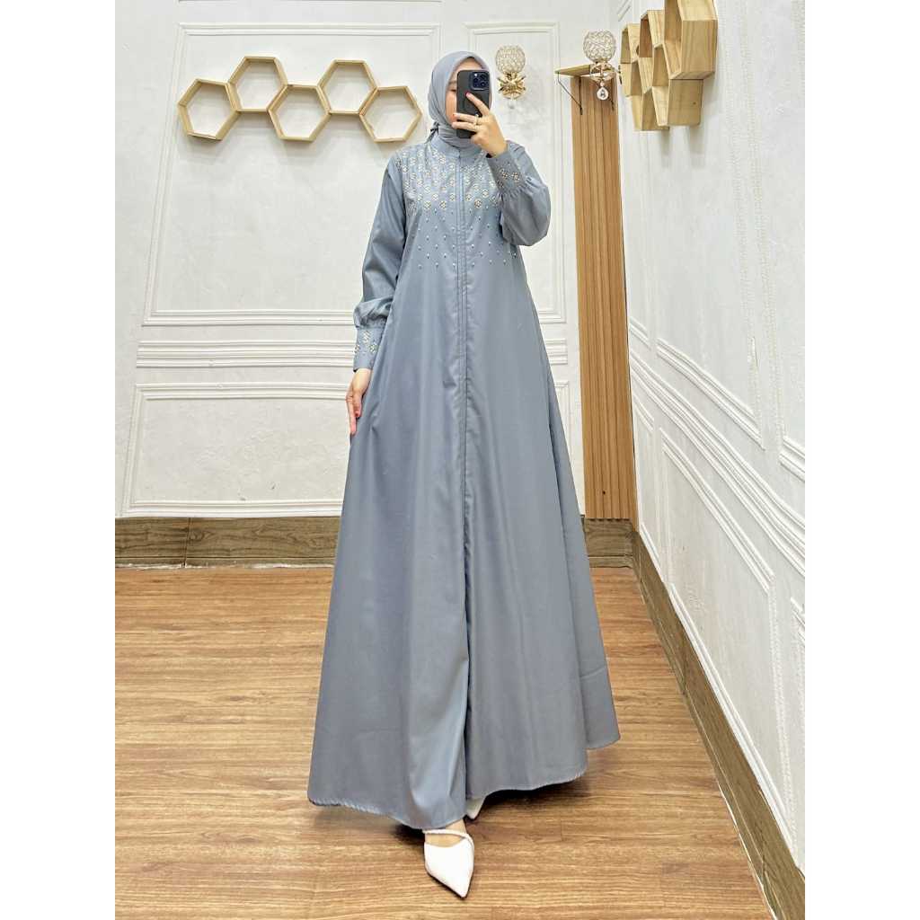 Zayna Dress - Baju Gamis Wanita Model Terbaru - Abaya Fashion Muslim Original