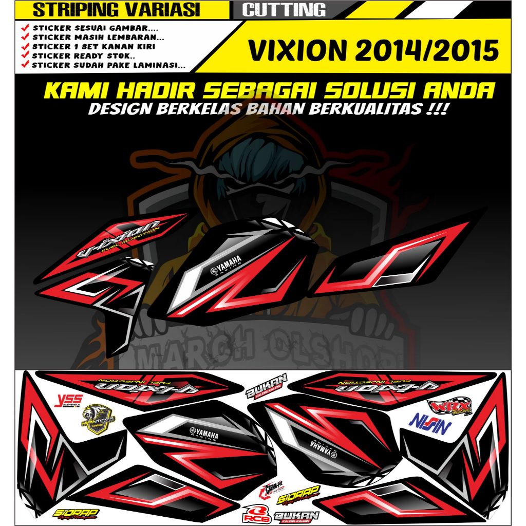 STRIPING VARIASI VIXION 2014/2015, LIS 1 YAMAHA VIXION