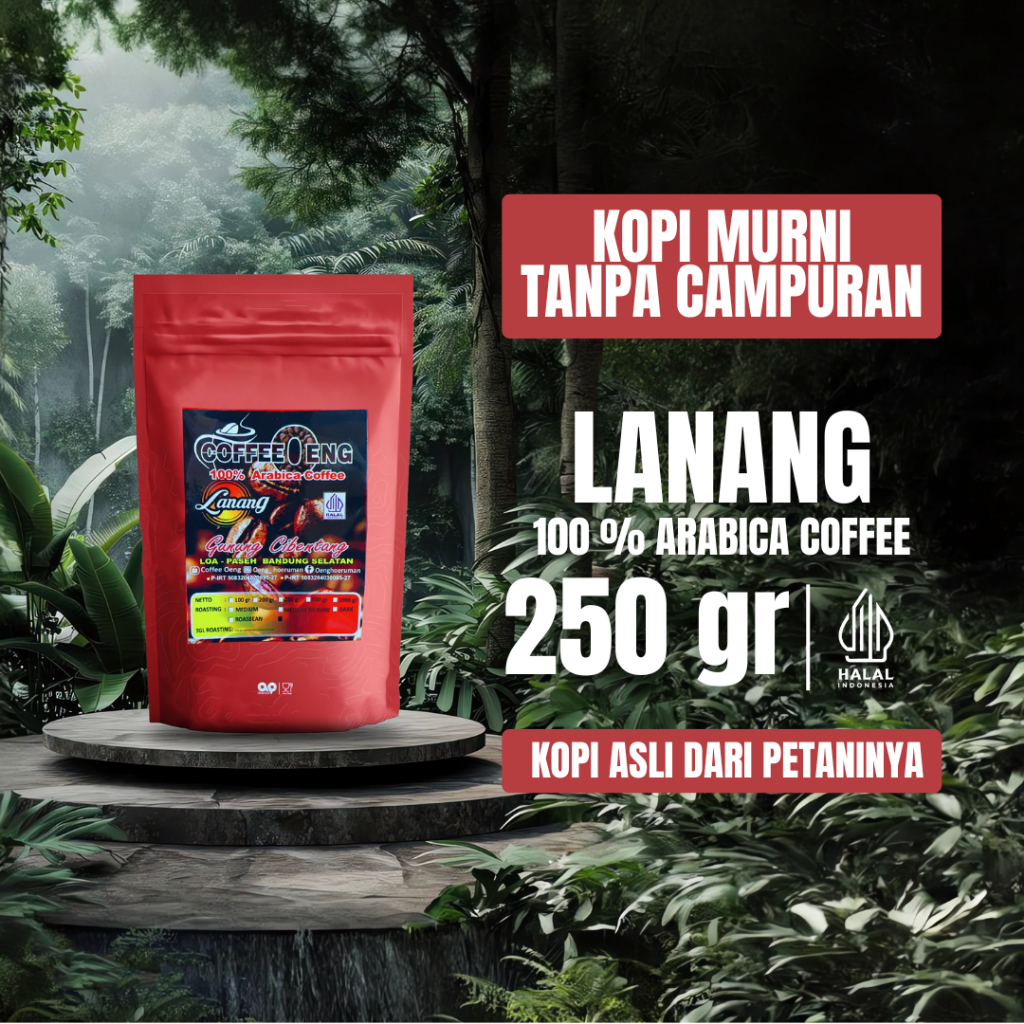 

COFFEEOENG 250 gr 100 % Arabica Coffee Lanang Fresh Roasted