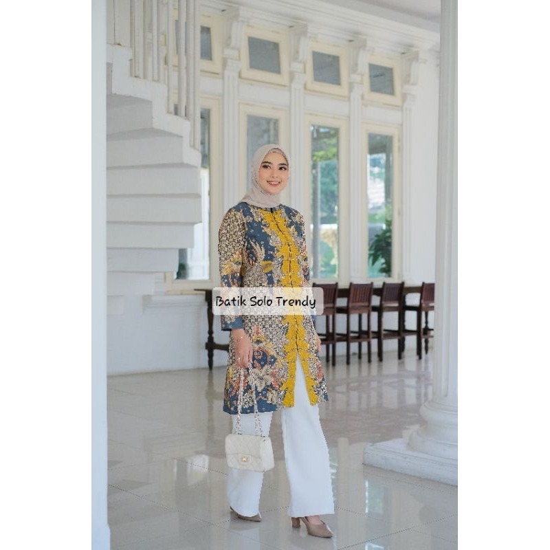 Batik Solo Trendy - Batik Tunik MANOHARA Cantik Dan Elegan | Blouse Wanita Lapis Furing