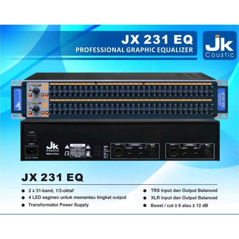 EQUALIZER JK COUSTIC JX 231 EQ / JX-231EQ ORIGINAL