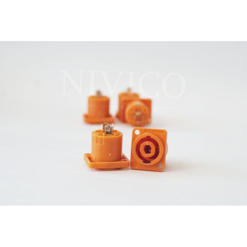 Jack Speakon/Jack Spikon/Jack Spicon Socket Audio System Female Orange
