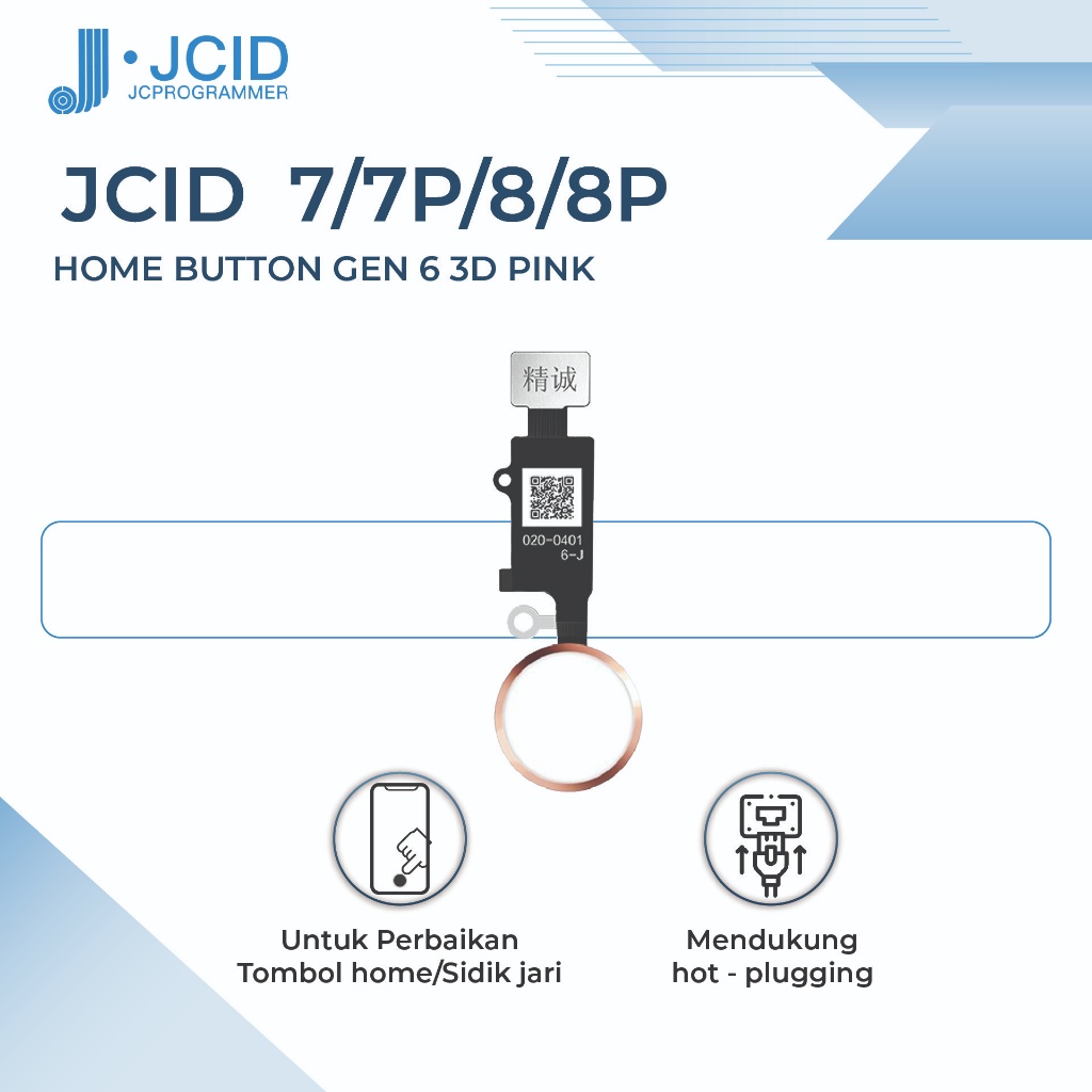 HOME BUTTON JC HOME-6-3D PINK FOR IPHONE 7/7P/8/8P ORIGINAL