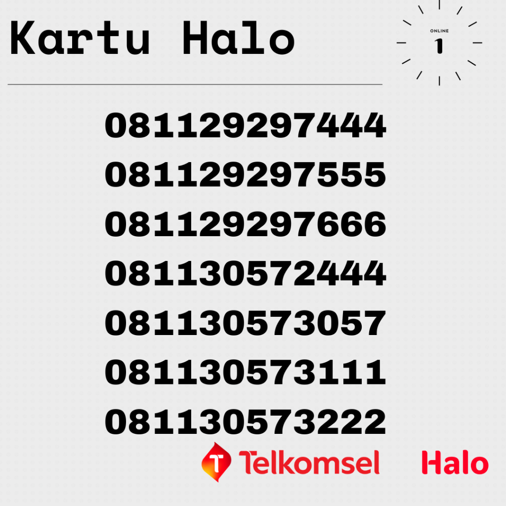 Kartu Halo Telkomsel 10 digit