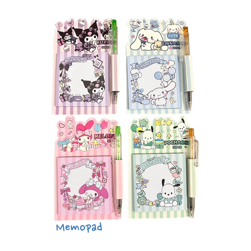 

Memopad Sandiro + Pen seri 4pcs